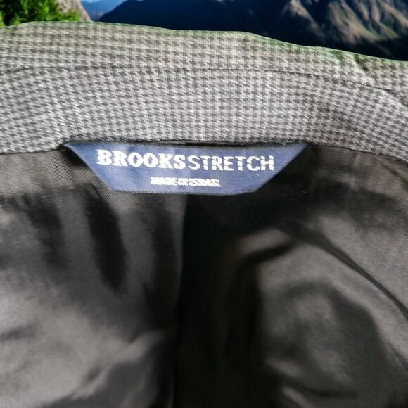 Brooks Brothers Men's 42L Blue Check 97% Wool Blazer Sport Coat & Tie 12629 - Picture 6 of 8